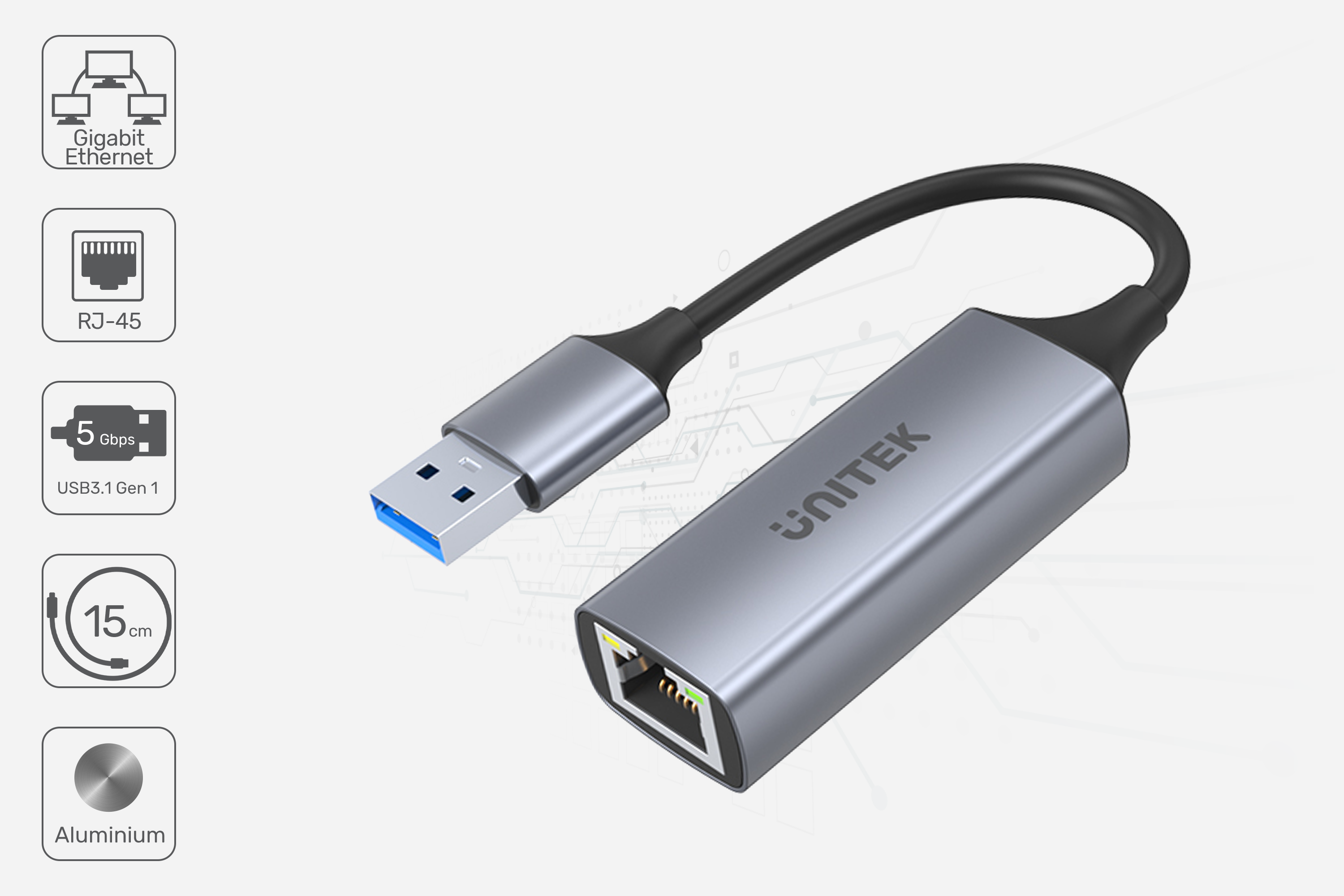 Unitek Adapter USB-A 3.1 Gen 1