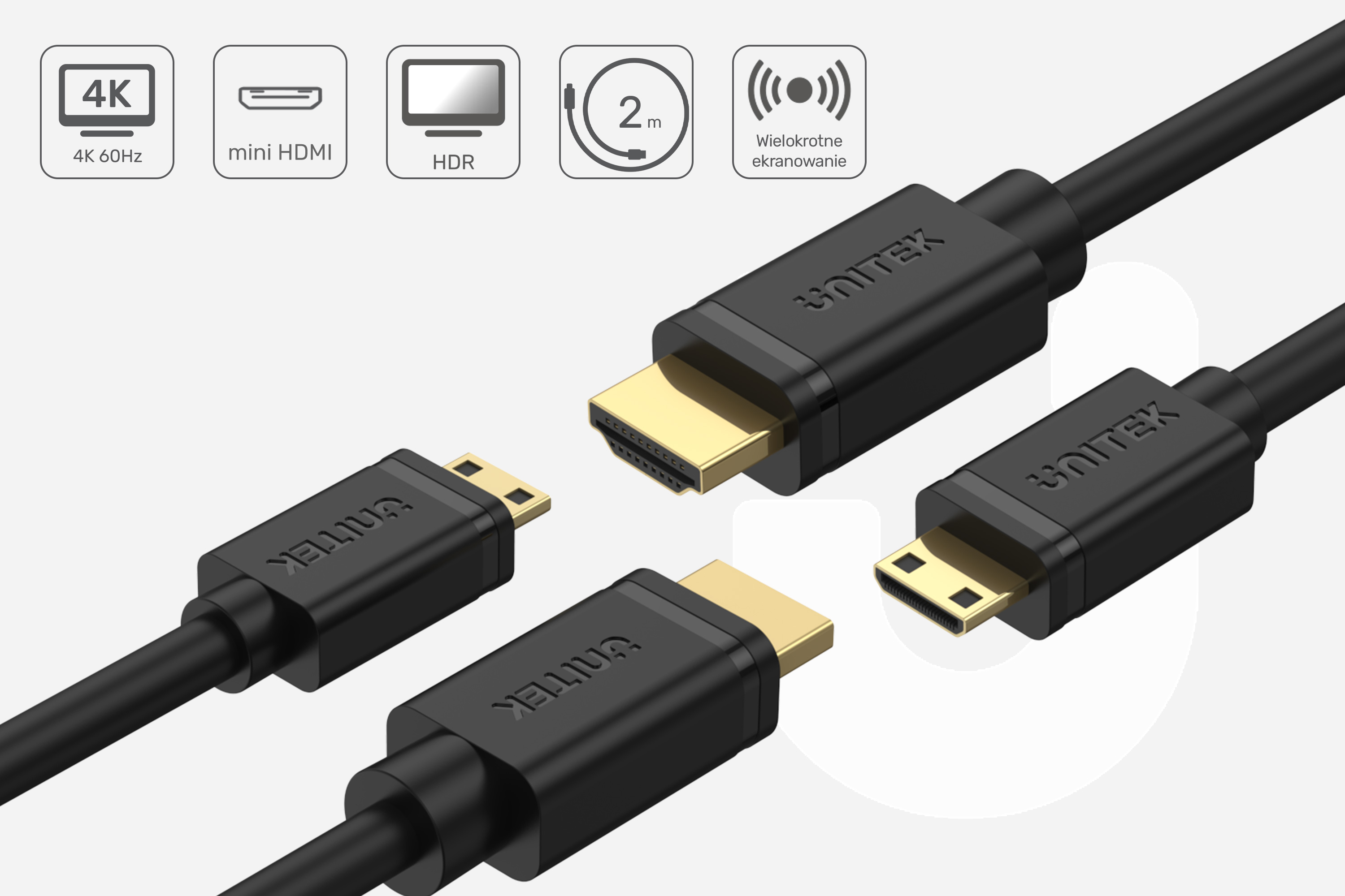 mini HDMI na HDMI przewód